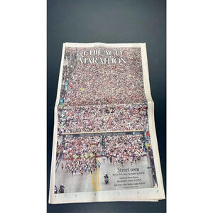 The LaSalle Book Chicago Marathon Vintage Newspaper